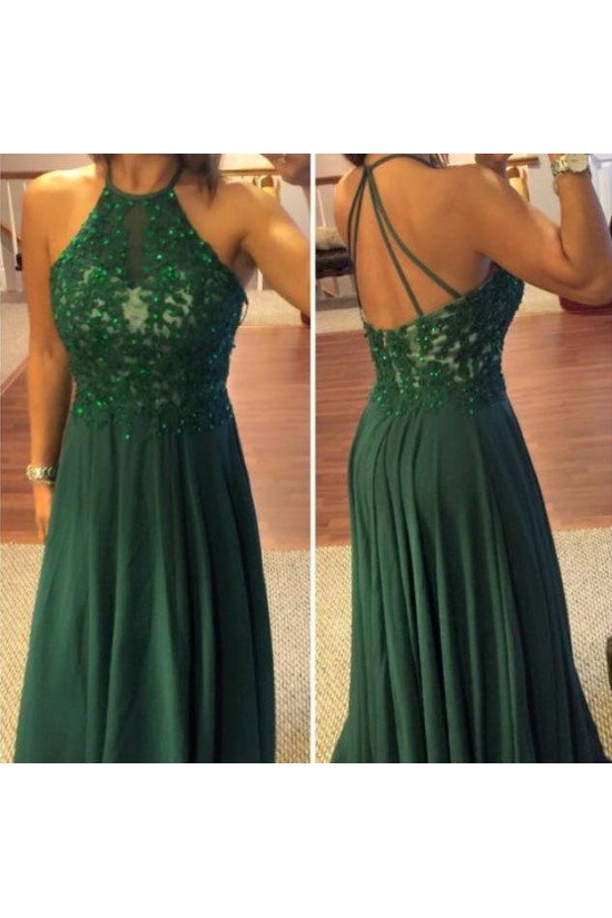 Long Green Lace Appliques and Chiffon Prom Formal Evening Party Dresses 3020907 Long Green Lace Appliques and Chiffon Prom Formal Evening Party Dresses 3020907