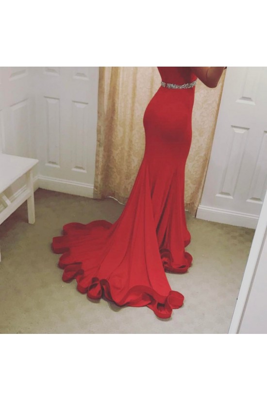 Mermaid Off-the-Shoulder Beaded Long Red Prom Formal Evening Party Dresses 3020928 Mermaid Off-the-Shoulder Beaded Long Red Prom Formal Evening Party Dresses 3020928