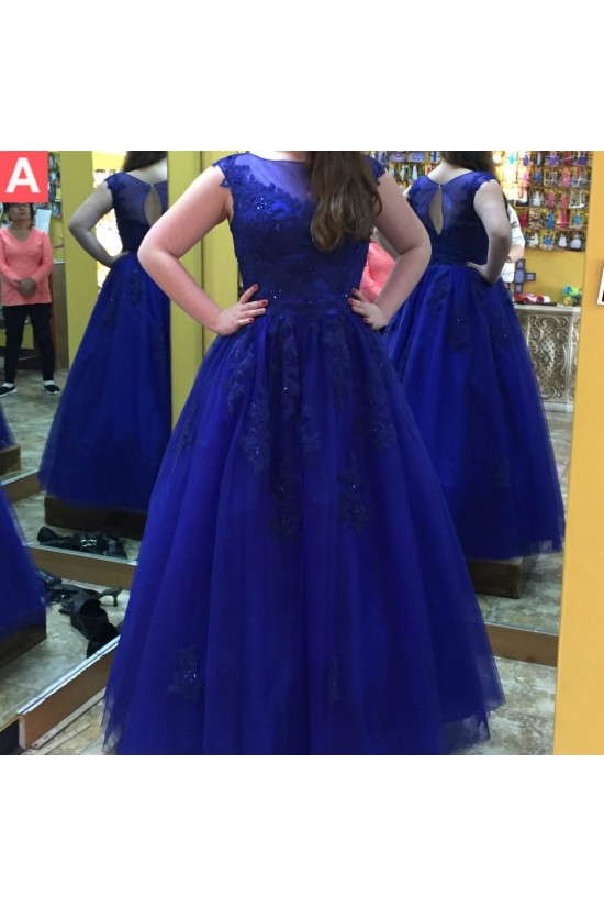 Long Royal Blue Lace Prom Formal Evening Party Dresses 3020935 Long Royal Blue Lace Prom Formal Evening Party Dresses 3020935