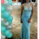 Sheath Beaded Lace Appliques Long Prom Formal Evening Party Dresses 3020946