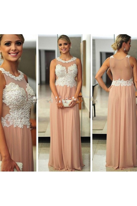 Beaded Lace Appliques Chiffon Long Prom Formal Evening Party Dresses 3020947 Beaded Lace Appliques Chiffon Long Prom Formal Evening Party Dresses 3020947