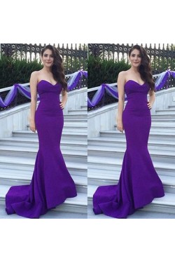 Mermaid Sweetheart Long Purple Prom Formal Evening Party Dresses 3020949