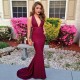 Deep V-Neck Halter Mermaid Long Burgundy Prom Formal Evening Party Dresses 3020957 Deep V-Neck Halter Mermaid Long Burgundy Prom Formal Evening Party Dresses 3020957