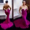 Sexy Mermaid Beaded Long Purple Prom Formal Evening Party Dresses 3020968