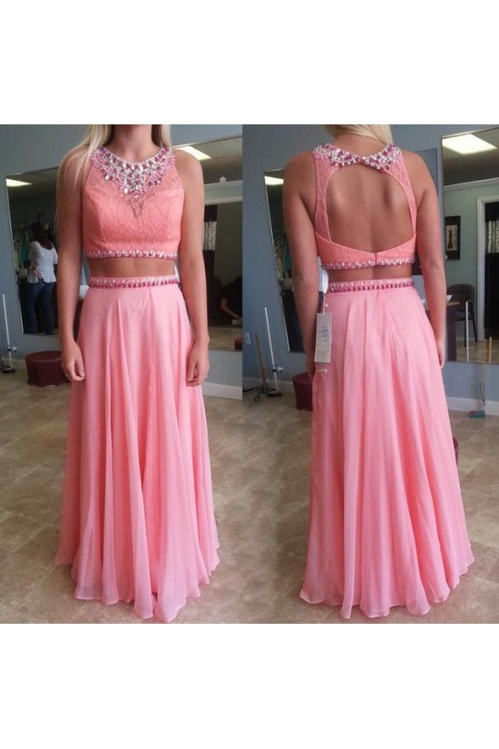 Two Pieces Beaded Lace and Chiffon Prom Formal Evening Party Dresses 3020975 Two Pieces Beaded Lace and Chiffon Prom Formal Evening Party Dresses 3020975
