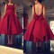 Red Satin Prom Formal Evening Party Dresses 3020978