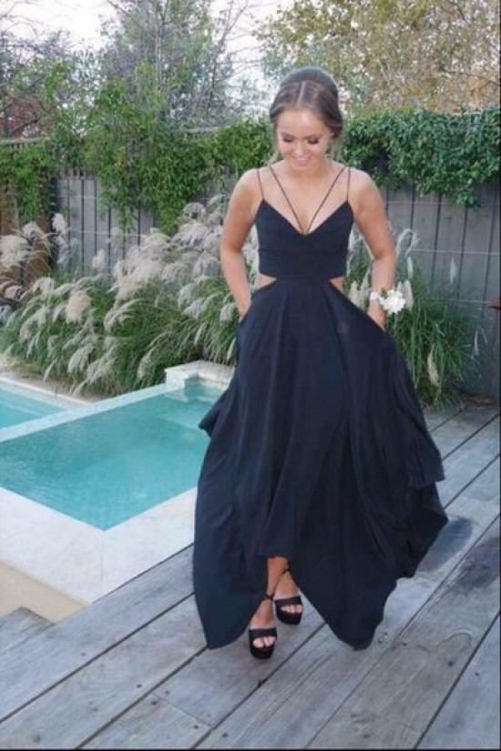 Black Spaghetti Straps Prom Formal Evening Party Dresses 3020979 Black Spaghetti Straps Prom Formal Evening Party Dresses 3020979
