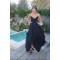 Black Spaghetti Straps Prom Formal Evening Party Dresses 3020979