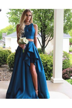 Satin Royal Blue Prom Formal Evening Party Dresses 3020980