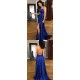 Sexy Long Royal Blue Backless Prom Dresses Evening Gowns 601008