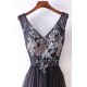 Elegant A-Line V-Neck Long Prom Dresses Evening Gowns 601010 Elegant A-Line V-Neck Long Prom Dresses Evening Gowns 601010