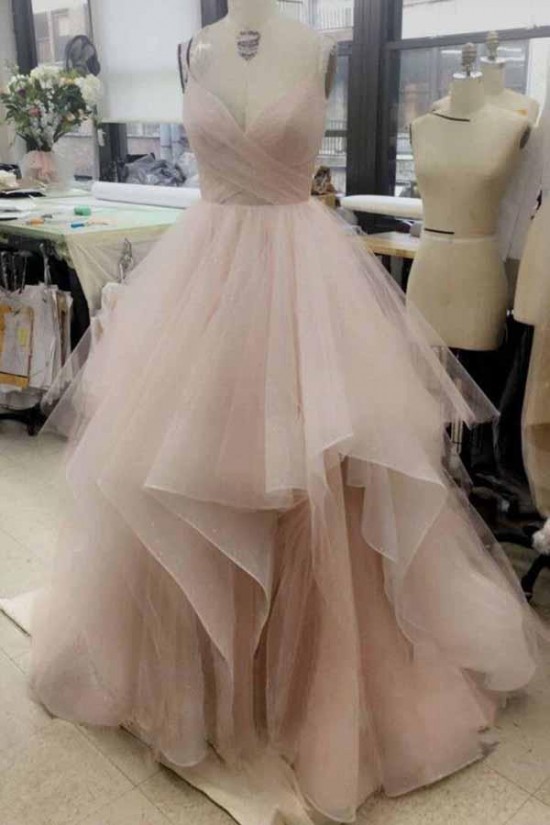 Elegant Spaghetti Straps Long Prom Dresses Formal Evening Dresses 601021