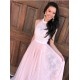 A-Line Halter Long Pink Lace Prom Dresses Formal Evening Dresses 601028 A-Line Halter Long Pink Lace Prom Dresses Formal Evening Dresses 601028