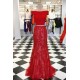 Mermaid Two Pieces Off-the-Shoulder Long Prom Dresses Formal Evening Dresses 601029