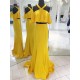 Mermaid Two Pieces Long Yellow Prom Dresses Formal Evening Dresses 601048 Mermaid Two Pieces Long Yellow Prom Dresses Formal Evening Dresses 601048