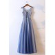 Long Tulle Lace Prom Dresses Formal Evening Dresses 601051
