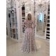 A-Line Long Sleeves Lace Long Prom Dresses Formal Evening Dresses 601057