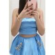 Long Blue Two Pieces Beaded Prom Dresses Formal Evening Dresses 601080 Long Blue Two Pieces Beaded Prom Dresses Formal Evening Dresses 601080