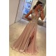 A-Line V-Neck Long Prom Dresses Formal Evening Dresses 601090 A-Line V-Neck Long Prom Dresses Formal Evening Dresses 601090