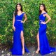 Two Pieces Off-the-Shoulder Long Blue Prom Dresses Formal Evening Dresses 601096 Two Pieces Off-the-Shoulder Long Blue Prom Dresses Formal Evening Dresses 601096