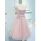 A-Line Short Pink Lace Appliques Prom Dresses Formal Evening Dresses 601099 A-Line Short Pink Lace Appliques Prom Dresses Formal Evening Dresses 601099