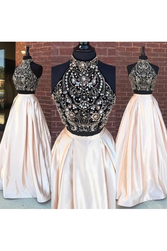Beaded Two Pieces Long Prom Dresses Formal Evening Dresses 601104 Beaded Two Pieces Long Prom Dresses Formal Evening Dresses 601104