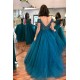 Beaded Tulle Long Prom Dresses Formal Evening Dresses 601105