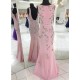 Long Pink Beaded Mermaid Prom Dresses Formal Evening Dresses 601106 Long Pink Beaded Mermaid Prom Dresses Formal Evening Dresses 601106