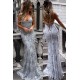Mermaid V-Neck Lace Long Prom Dresses Formal Evening Dresses 601107 Mermaid V-Neck Lace Long Prom Dresses Formal Evening Dresses 601107