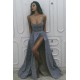 Sexy Spaghetti Straps Lace Long Prom Dresses Formal Evening Dresses 601114