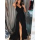 Simple Stunning V-Neck Long Black Prom Dresses Formal Evening Dresses 601118 Simple Stunning V-Neck Long Black Prom Dresses Formal Evening Dresses 601118