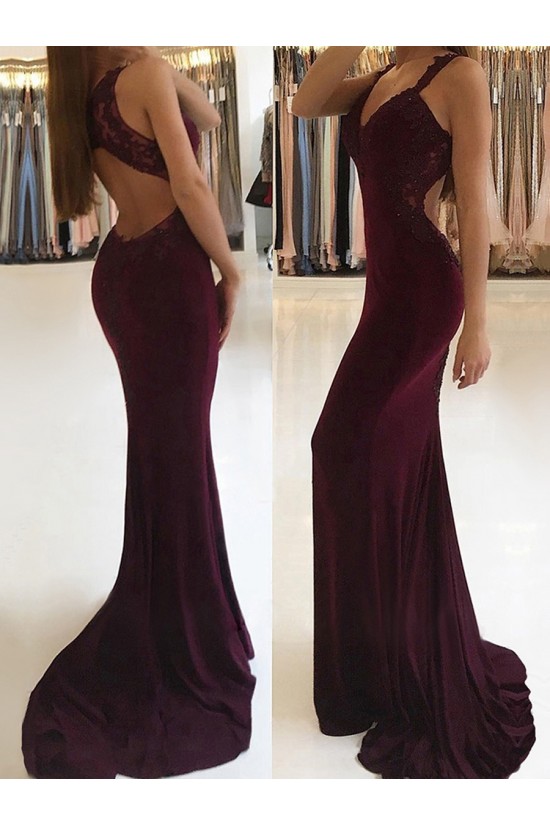 Elegant V-neck Trumpet/Mermaid Lace Appliques Prom Dresses Formal Evening Gowns 601120 Elegant V-neck Trumpet/Mermaid Lace Appliques Prom Dresses Formal Evening Gowns 601120