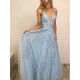 A-Line Lace Appliques V-Neck Long Prom Dresses Formal Evening Dresses 601132 A-Line Lace Appliques V-Neck Long Prom Dresses Formal Evening Dresses 601132