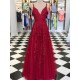 A-Line Lace Appliques V-Neck Long Prom Dresses Formal Evening Dresses 601132 A-Line Lace Appliques V-Neck Long Prom Dresses Formal Evening Dresses 601132