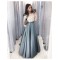 A-Line Two Pieces Lace Prom Dresses Formal Evening Dresses 601137