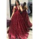 Sparkle Sequined Ball Gown V-Neck Long Prom Dresses Formal Evening Dresses 601141 Sparkle Sequined Ball Gown V-Neck Long Prom Dresses Formal Evening Dresses 601141