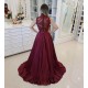 Beaded Lace Long Prom Dresses Formal Evening Dresses 601146