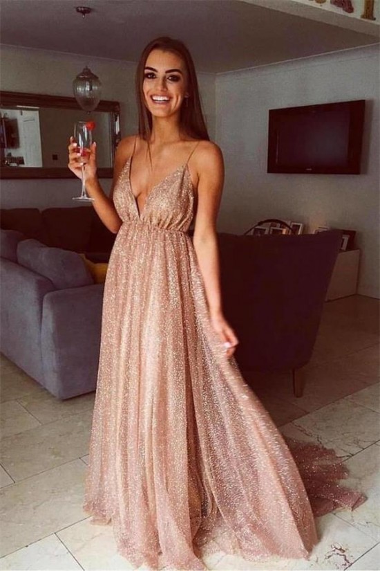 Sexy Sparkly V-Neck Long Prom Dresses Formal Evening Dresses 601147 Sexy Sparkly V-Neck Long Prom Dresses Formal Evening Dresses 601147