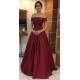 A-Line Off-the-Shoulder Beaded Lace Long Prom Dresses Formal Evening Dresses 601157
