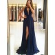 Long Chiffon Lace Prom Dresses Formal Evening Dresses 601161