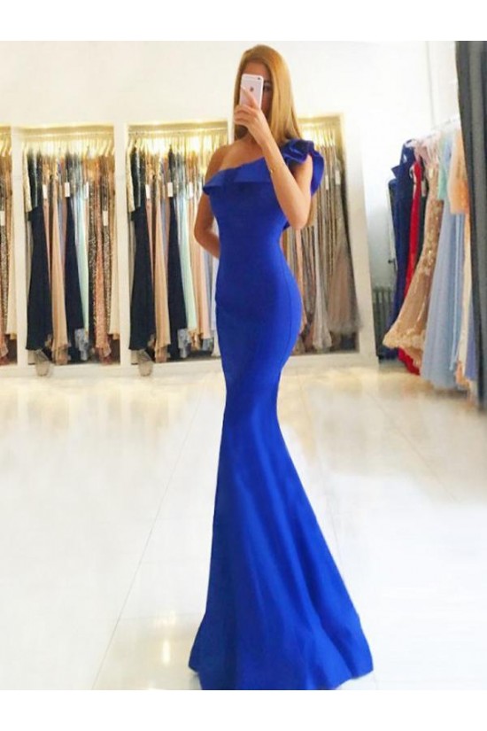 Elegant One-Shoulder Mermaid Long Plus Size Prom Dresses Formal Evening Dresses 601164 Elegant One-Shoulder Mermaid Long Plus Size Prom Dresses Formal Evening Dresses 601164