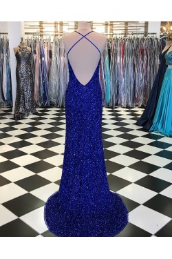 Sequins Long Prom Dresses Formal Evening Dresses 601211
