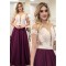 A-Line Beaded Lace Long Prom Dresses Formal Evening Dresses 601222
