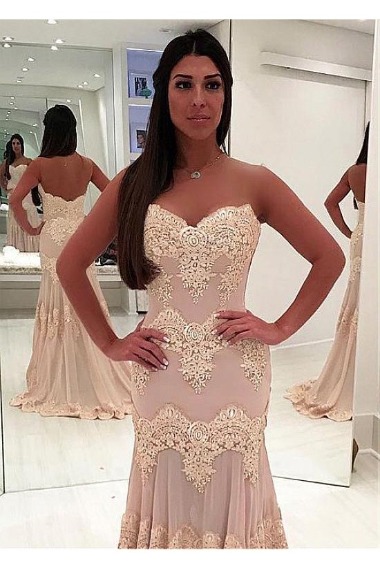 Mermaid Sweetheart Lace Long Prom Dresses Formal Evening Dresses 601226 Mermaid Sweetheart Lace Long Prom Dresses Formal Evening Dresses 601226