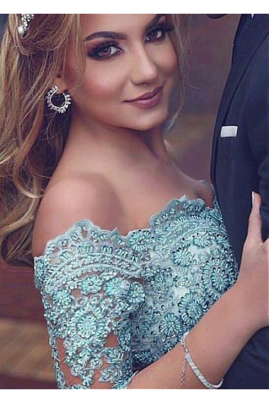 Beaded Lace Chiffon Off-the-Shoulder Long Prom Dresses Formal Evening Dresses 601231 Beaded Lace Chiffon Off-the-Shoulder Long Prom Dresses Formal Evening Dresses 601231