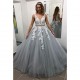 A-Line V-Neck Lace Tulle Long Prom Dresses Formal Evening Dresses 601233 A-Line V-Neck Lace Tulle Long Prom Dresses Formal Evening Dresses 601233