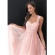 A-Line Lace Long Prom Dresses Formal Evening Dresses 601236