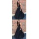 A-Line V-Neck Beaded Black Long Prom Dresses Formal Evening Dresses 601241 A-Line V-Neck Beaded Black Long Prom Dresses Formal Evening Dresses 601241