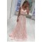 A-Line Beaded Lace Long Prom Dresses Formal Evening Dresses 601246