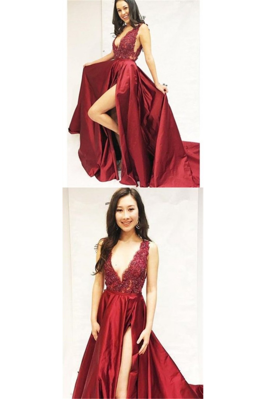 A-Line Beaded Lace Long Prom Dresses Formal Evening Gowns   cg12757